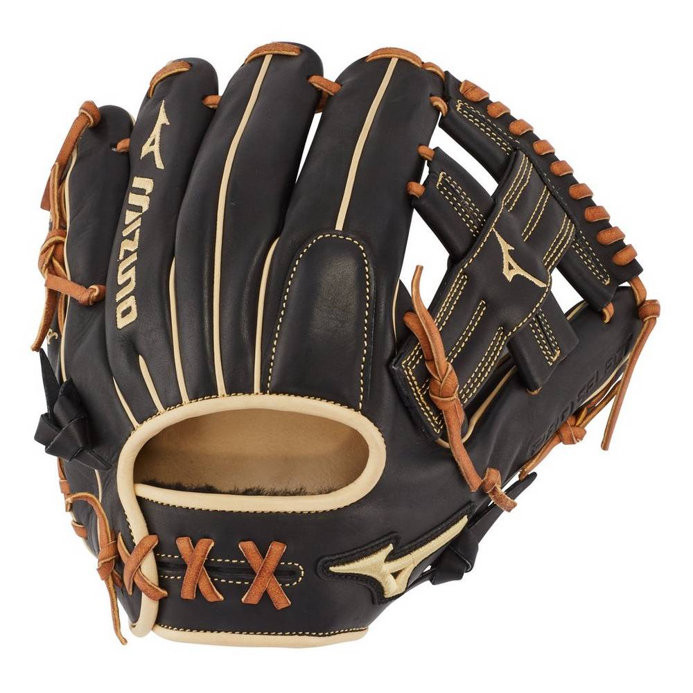 Womens Mizuno Pro Select Infield 11.5" - Regular Pocket Baseball Gloves Black Philippines (AVQJCZ372